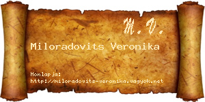 Miloradovits Veronika névjegykártya
